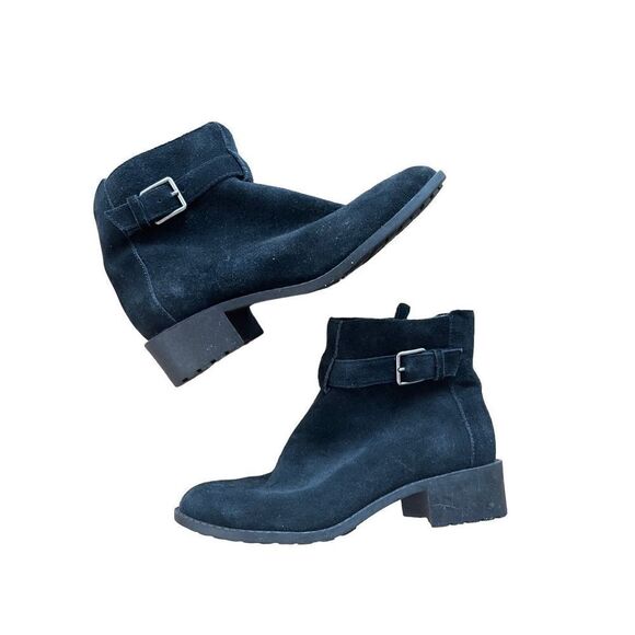 Cole Haan Womens Black Grand OS Putnam Waterproof  Suede Booties Ankle Boots 6.5 - Picture 5 of 7